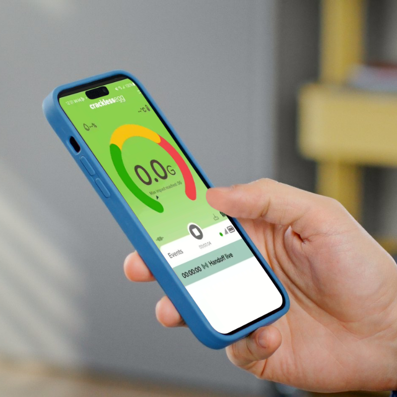 User starting a Transport Mode run in the CracklessEgg mobile app