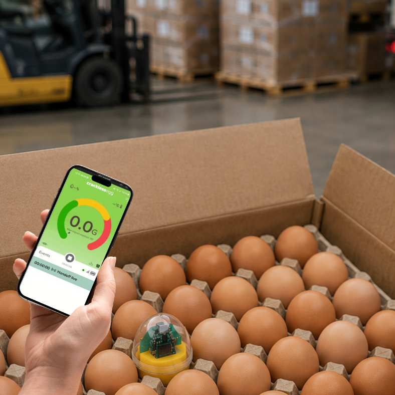 User reconnecting to the CracklessEgg sensor at the destination